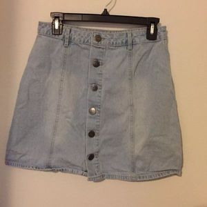 Buttoned Up Jean Skirt